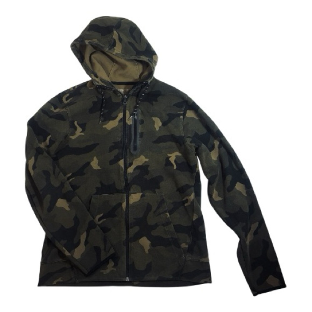 Old Navy Dynamic Fleece Zip Hoodie Size M Streetwear MilitaryCore Woodland Camo